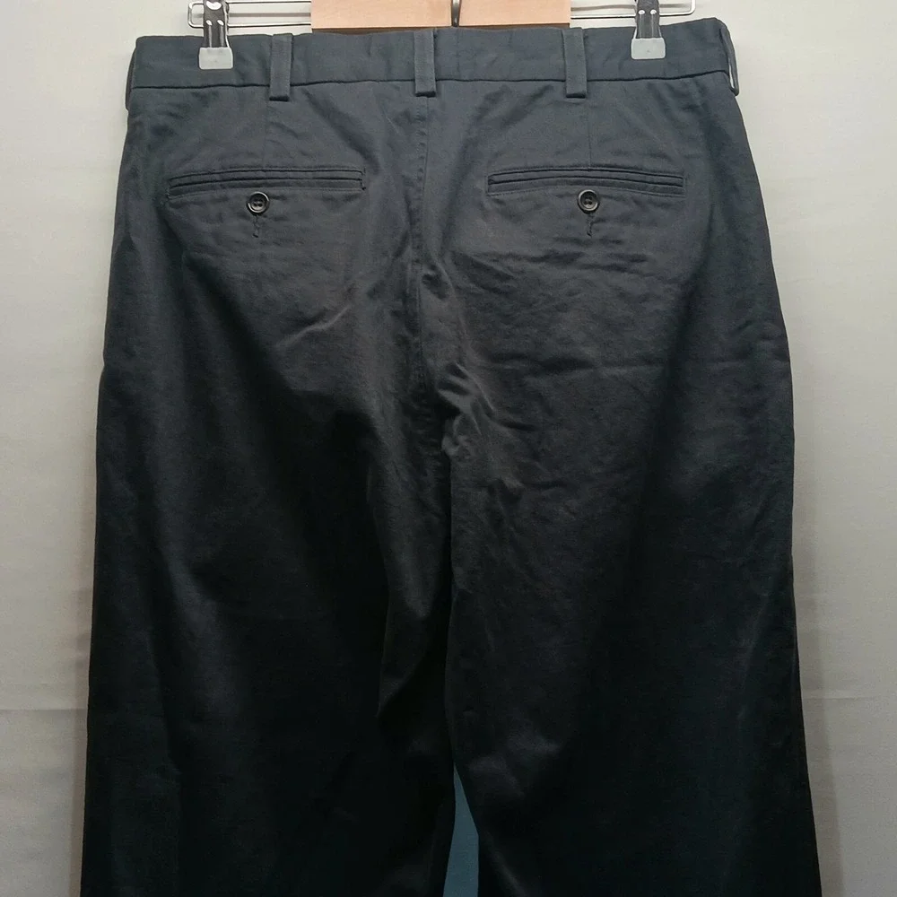 Banana Republic Emerson Chino Pant Men's 33x30 Grey Cuffed Business Casual GUC